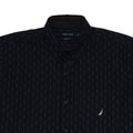 NAUTICA Midnight Navy Geometric Print Classic Fit Short Sleeve Shirt