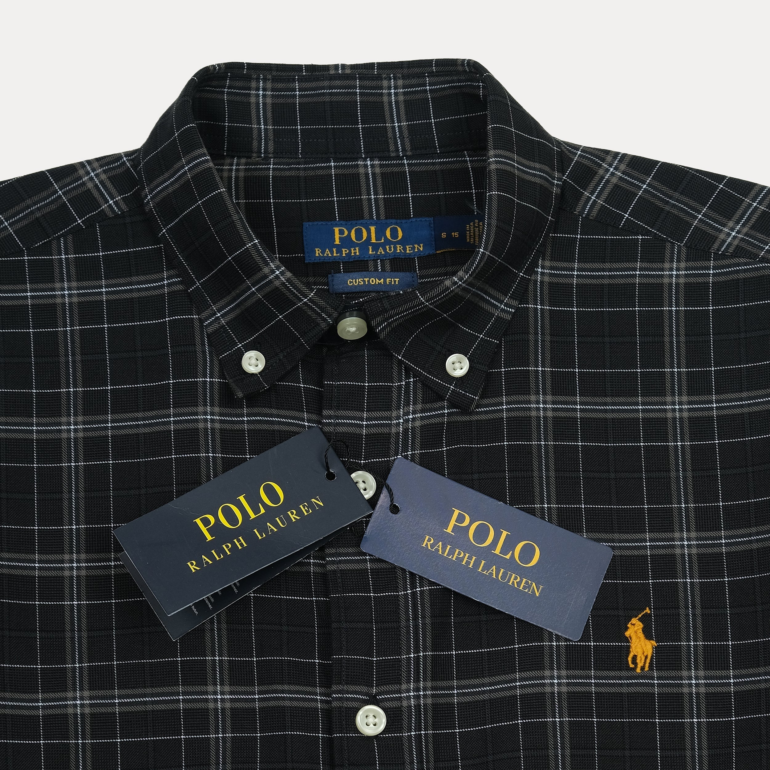 POLO RALPH LAUREN Enchanted Onyx Custom Fit Plaid Button-Down Shirt