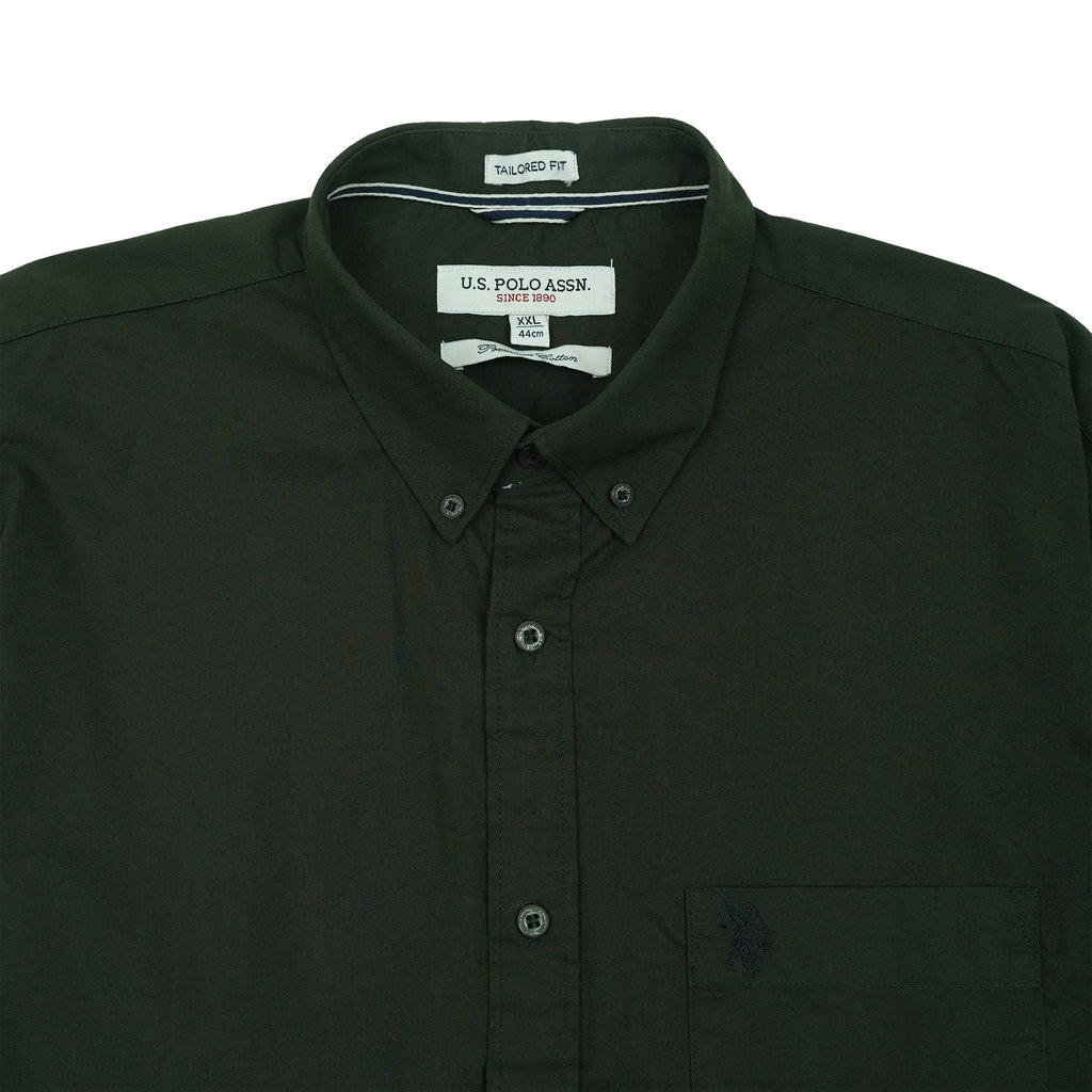 U.S. POLO ASSN. Prismatic Juniper Smoke Tailored Fit Long Sleeve Button-Up Shirt