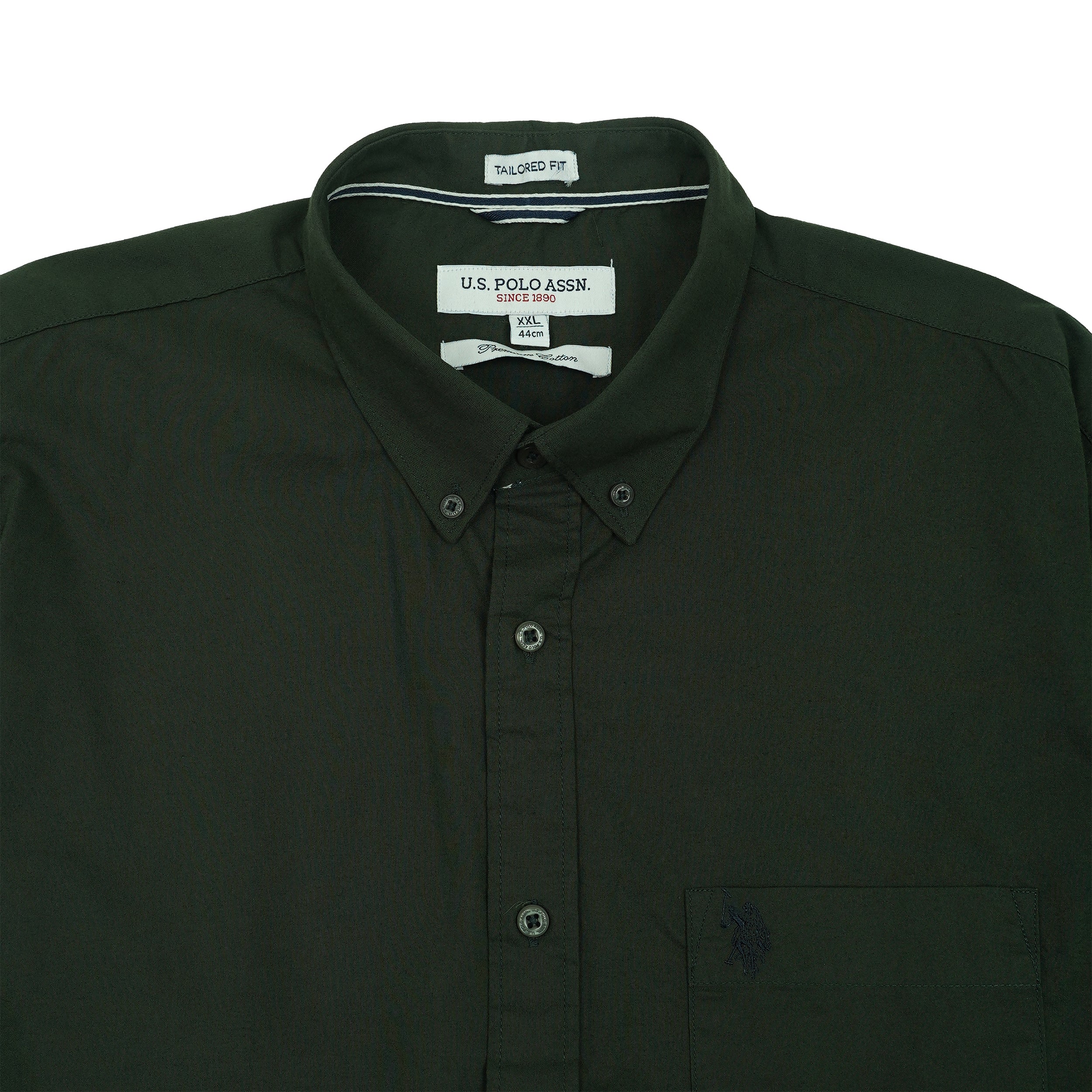 U.S. POLO ASSN. Prismatic Juniper Smoke Tailored Fit Long Sleeve Button-Up Shirt