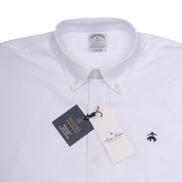 BROOKS BROTHERS Celestial Ivory Tailored Fit Long Sleeve Dress Shirt