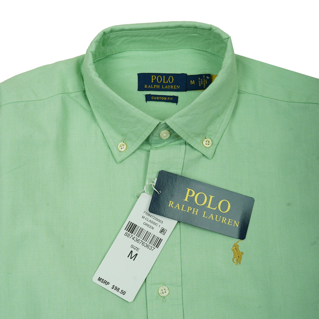 POLO RALPH LAUREN Serene Aqua Custom Fit Long Sleeve Button-Down Shirt
