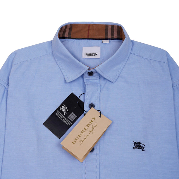 BURBERRY Prismatic Azure Classic Fit Long Sleeve Shirt