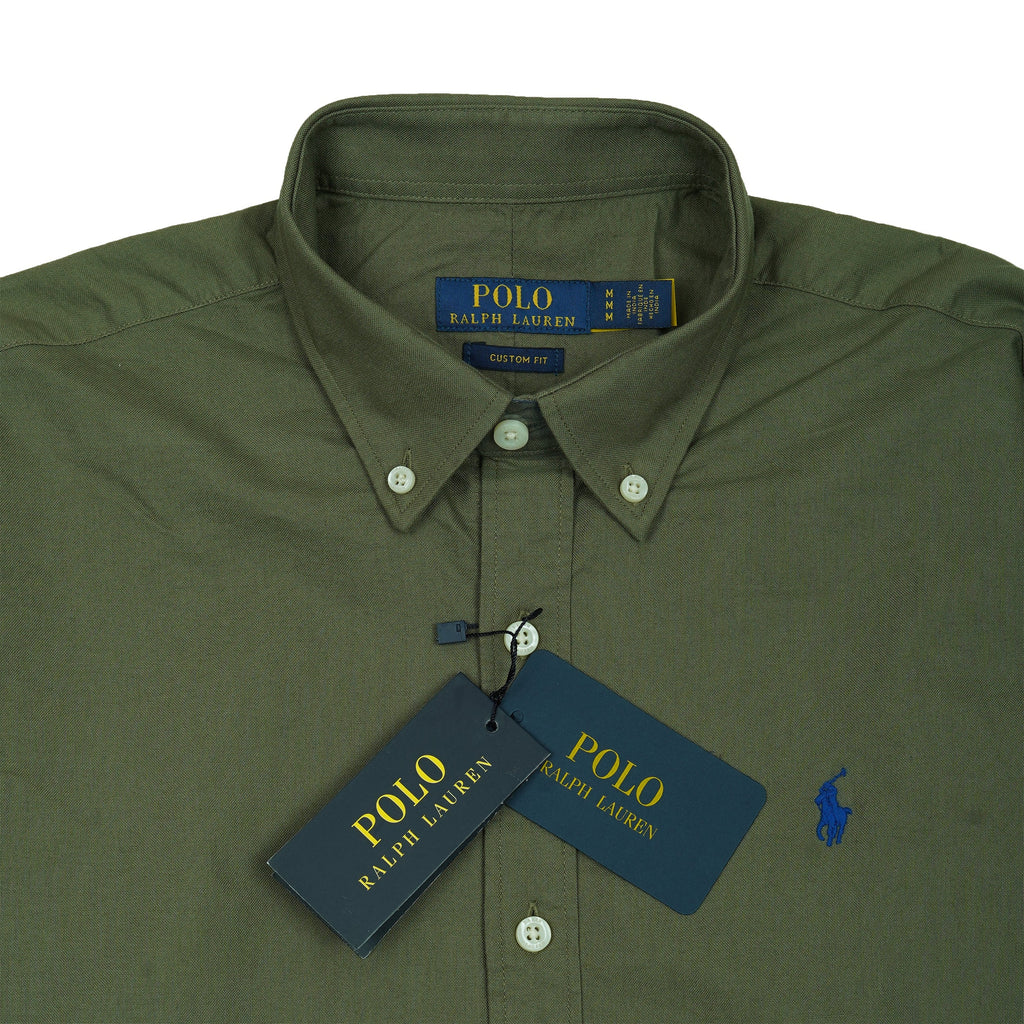 POLO RALPH LAUREN Mystic Olive Custom Fit Long Sleeve Button-Down Shirt