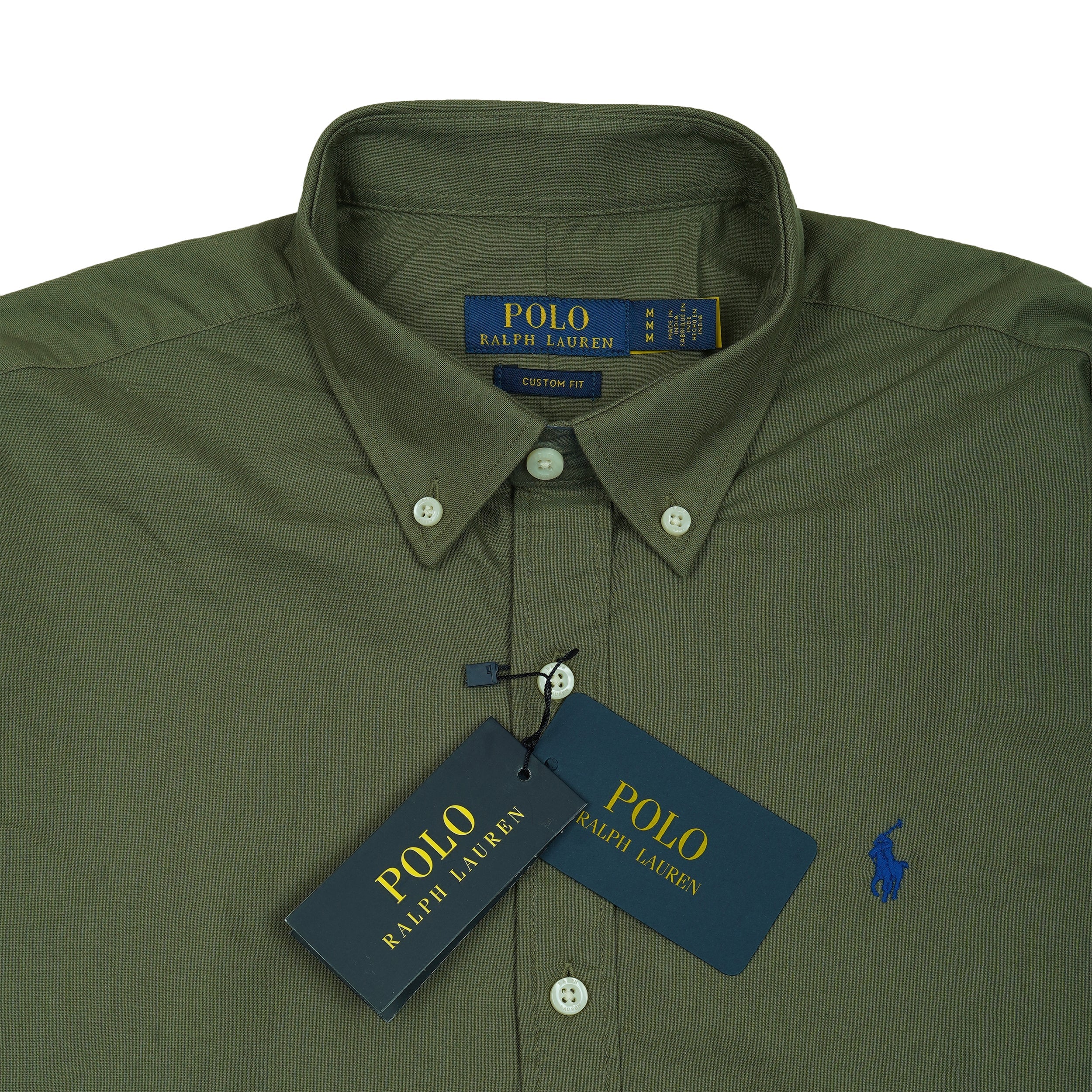 POLO RALPH LAUREN Mystic Olive Custom Fit Long Sleeve Button-Down Shirt