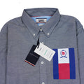 TOMMY JEANS Seraphic Azure Tailored Fit Long Sleeve Button-Up Shirt