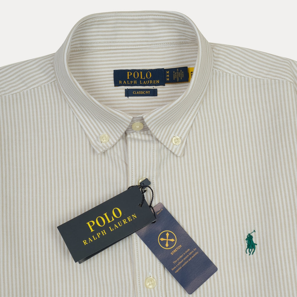 POLO RALPH LAUREN Enchanted Mint Classic Fit Long Sleeve Striped Shirt