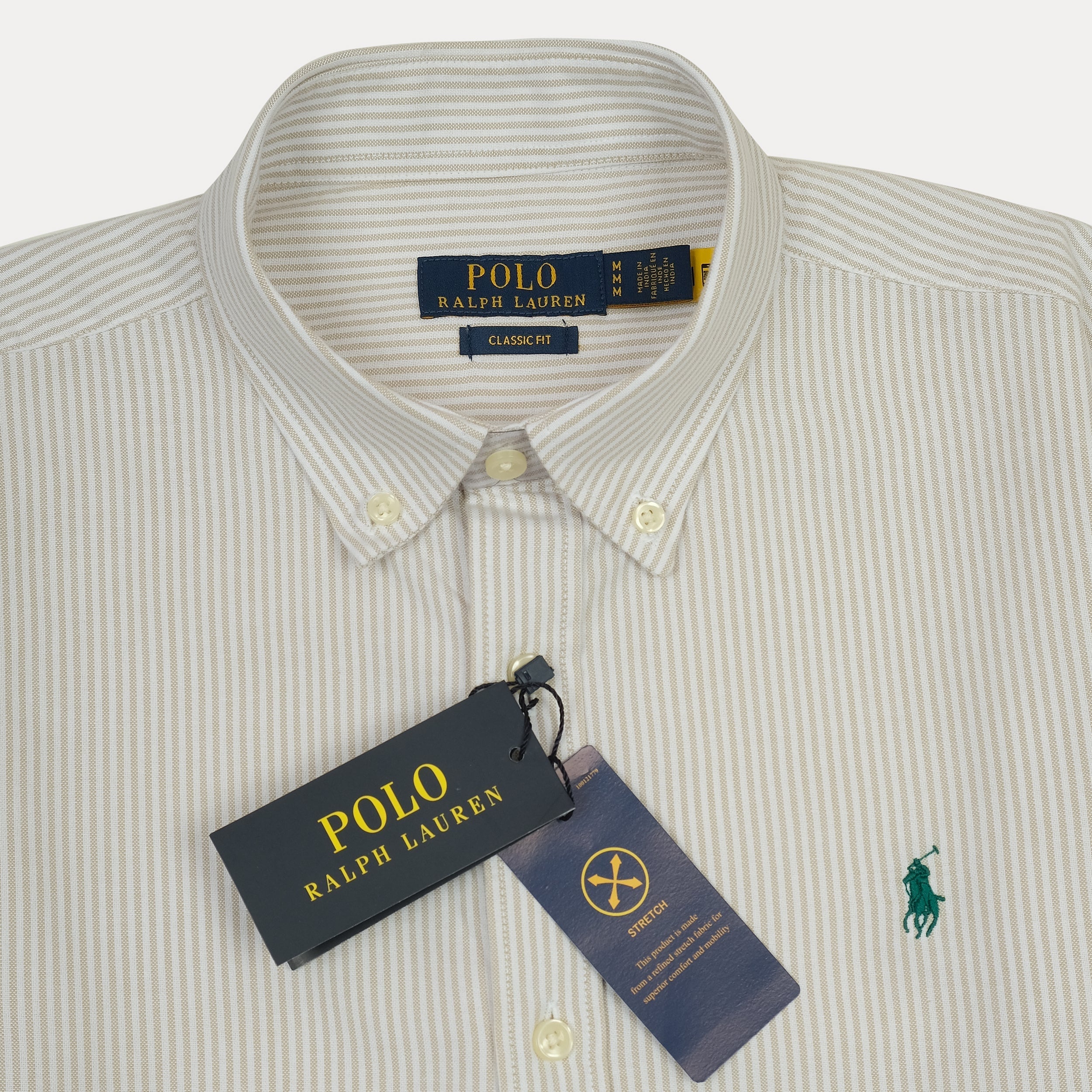 POLO RALPH LAUREN Enchanted Mint Classic Fit Long Sleeve Striped Shirt