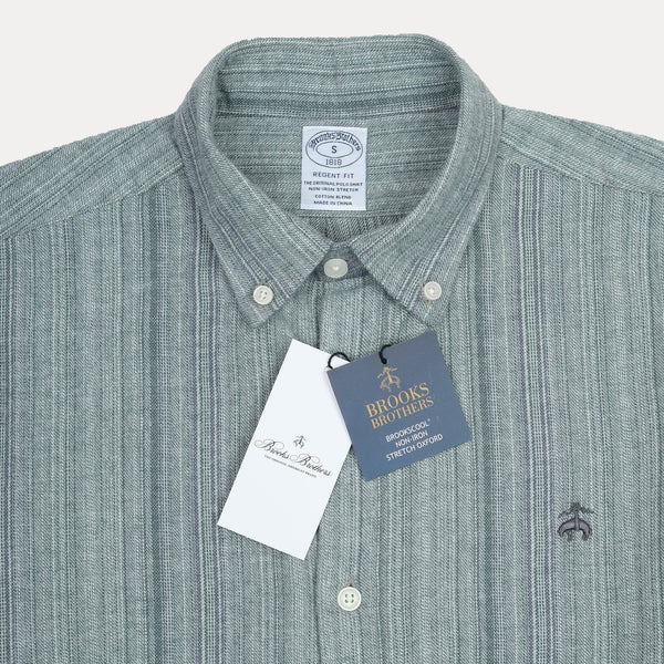 BROOKS BROTHERS Tranquil Seafoam Tailored Fit Long Sleeve Oxford Shirt