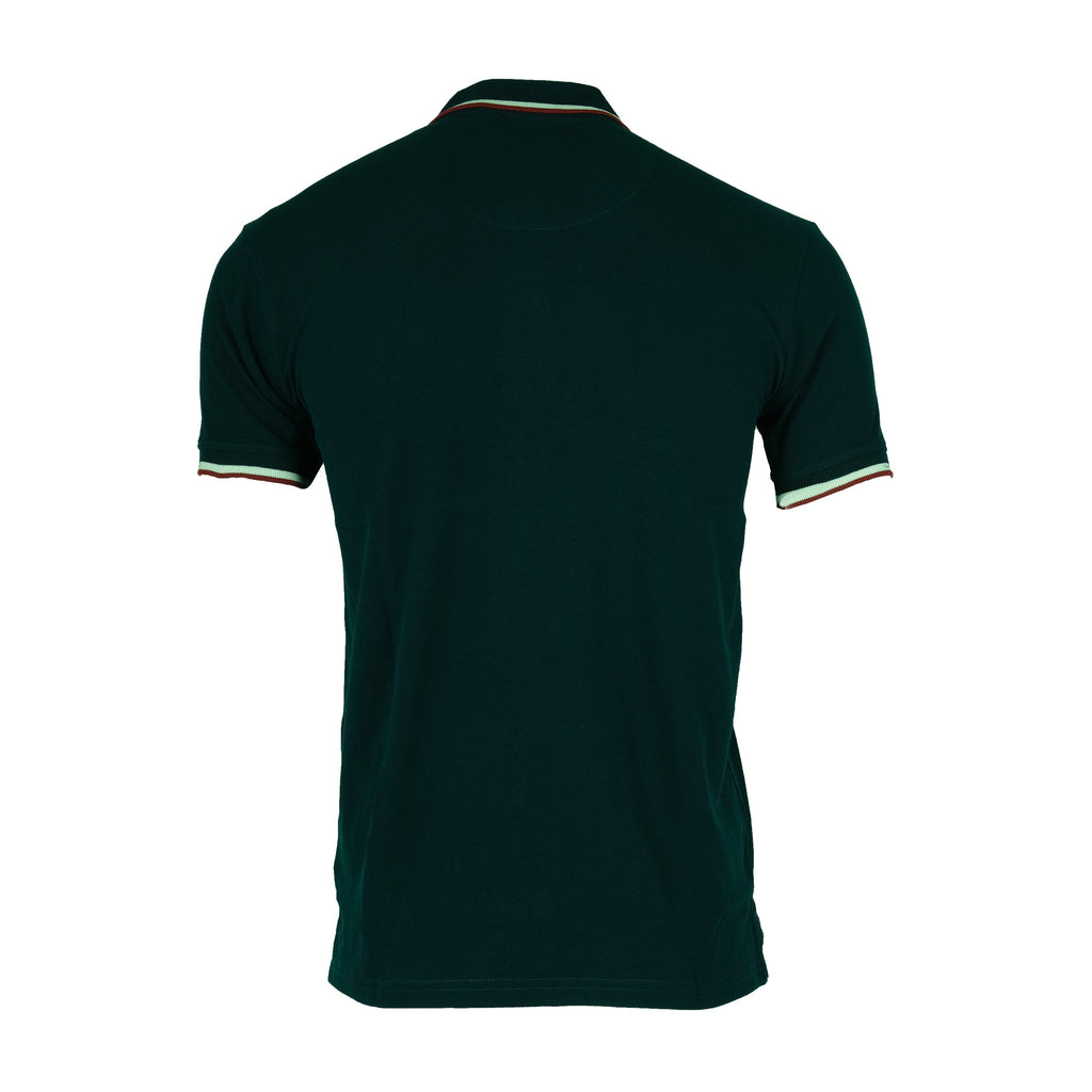 LACOSTE Deep Forest Classic Fit Polo Shirt with Contrast Trim