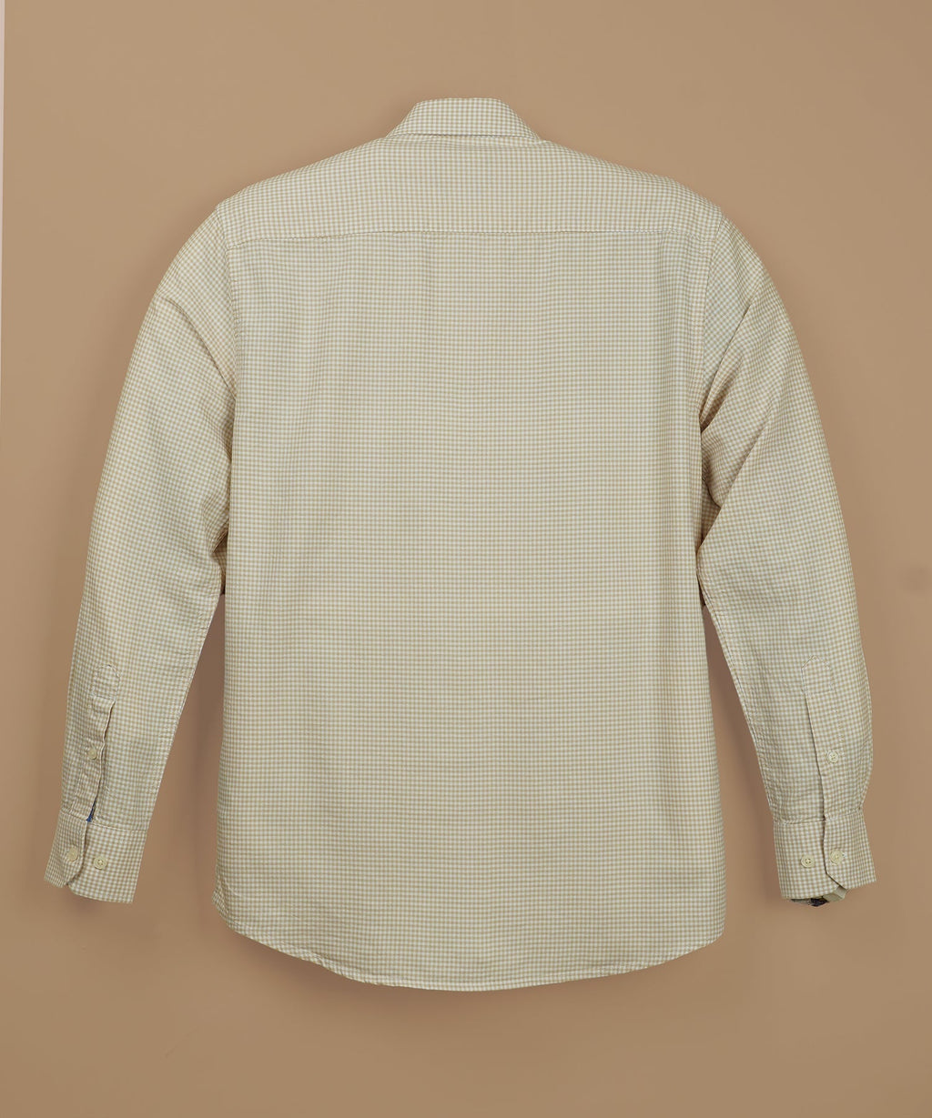 HACKETT Sunlit Almond Tailored Fit Long Sleeve Gingham Shirt