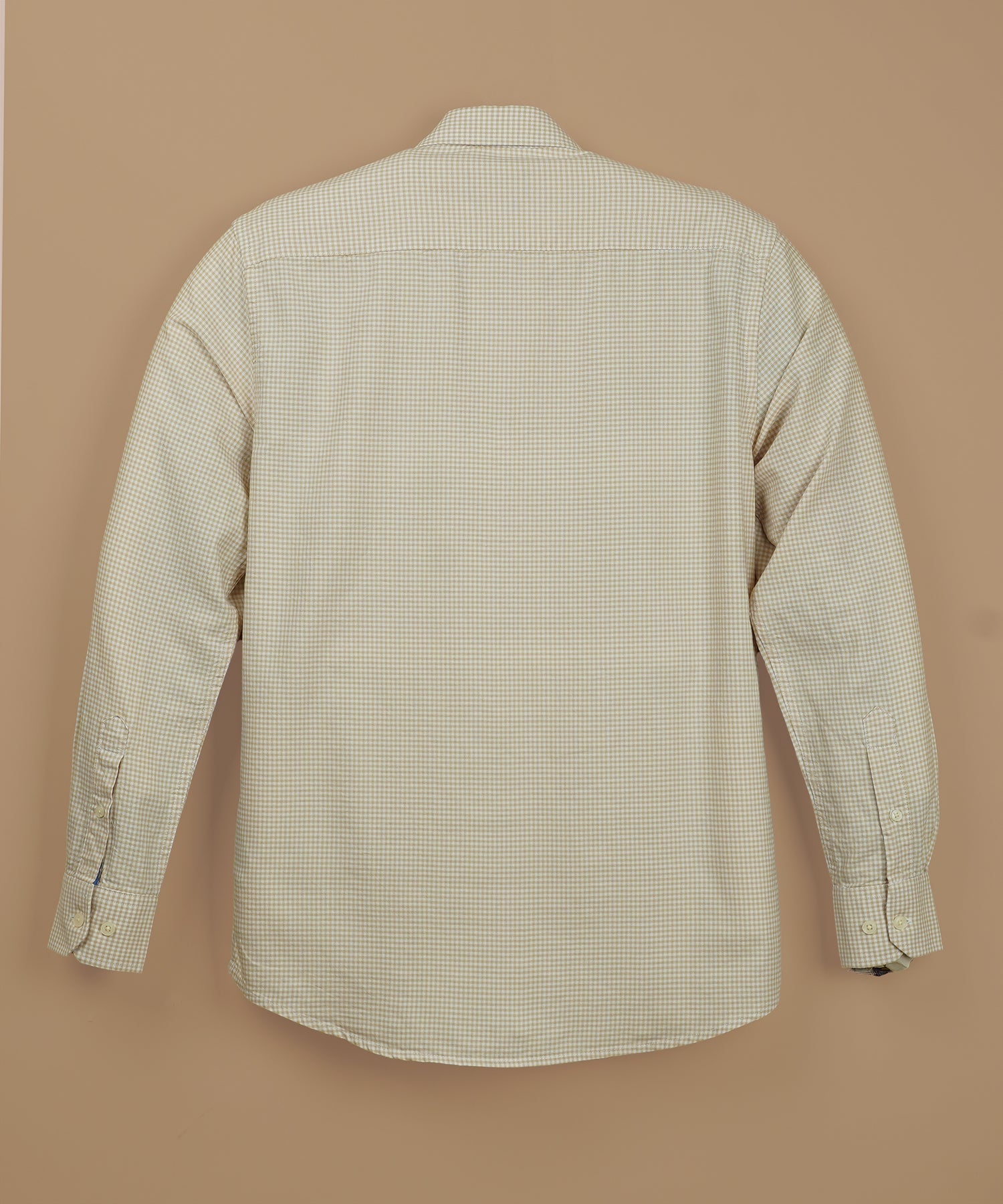 HACKETT Sunlit Almond Tailored Fit Long Sleeve Gingham Shirt