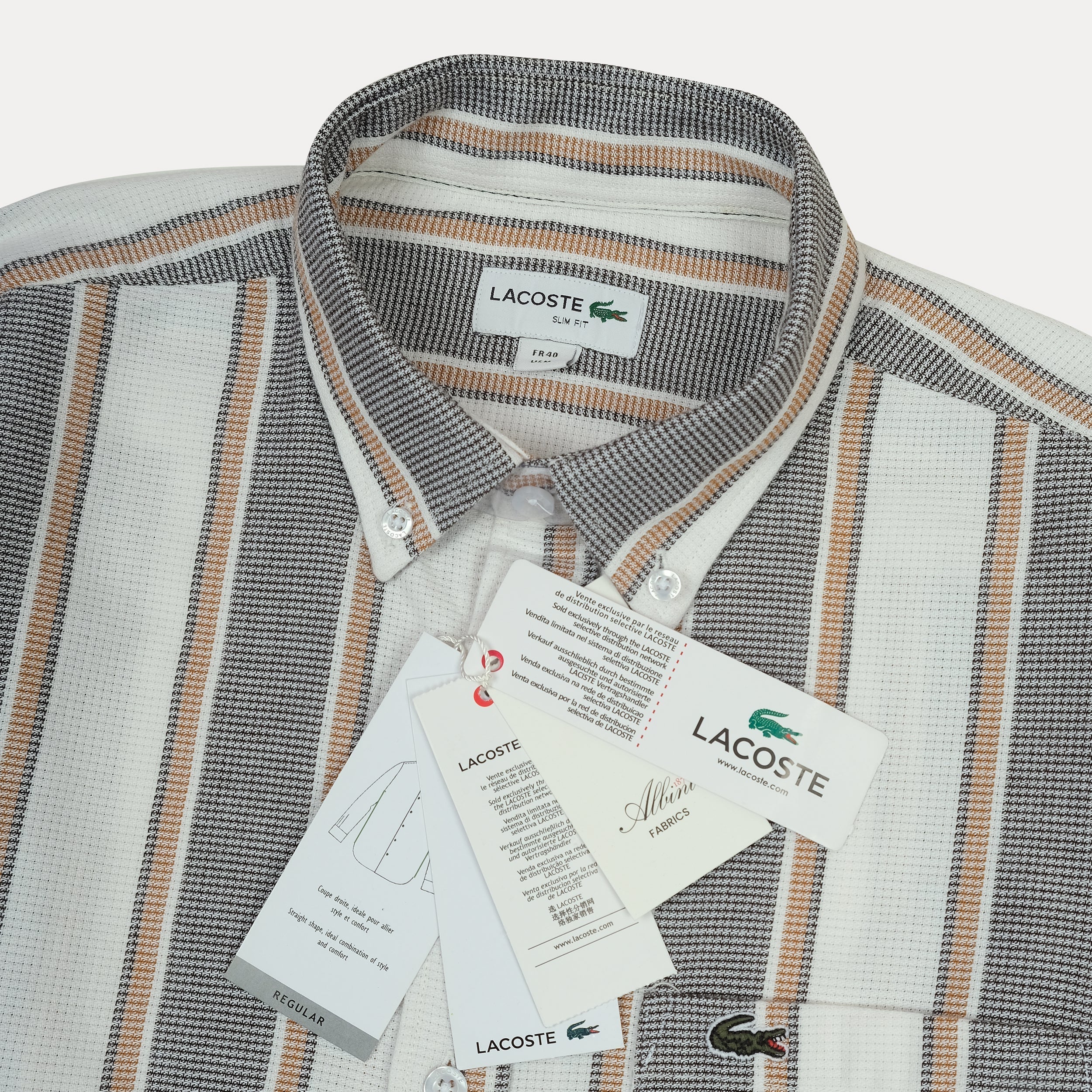 LACOSTE Twilight Drift Tailored Fit Long Sleeve Button-Up Shirt