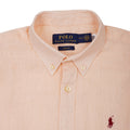POLO RALPH LAUREN Sunset Coral Slim Fit Long Sleeve Linen Button-Down Shirt
