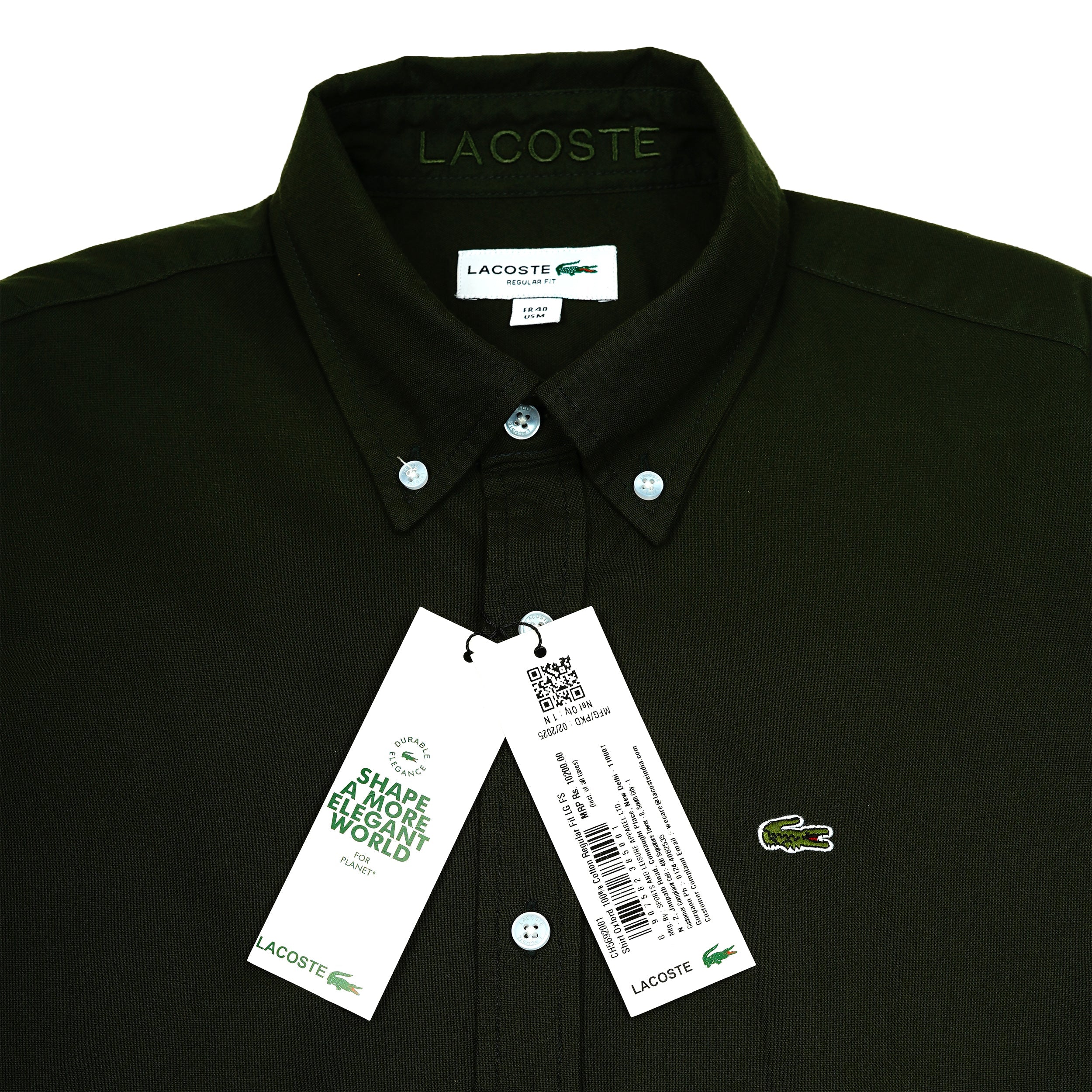 LACOSTE Mystic Fern Classic Fit Long Sleeve Button-Down Shirt