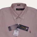 POLO RALPH LAUREN Blazing Coral Classic Fit Long Sleeve Striped Shirt