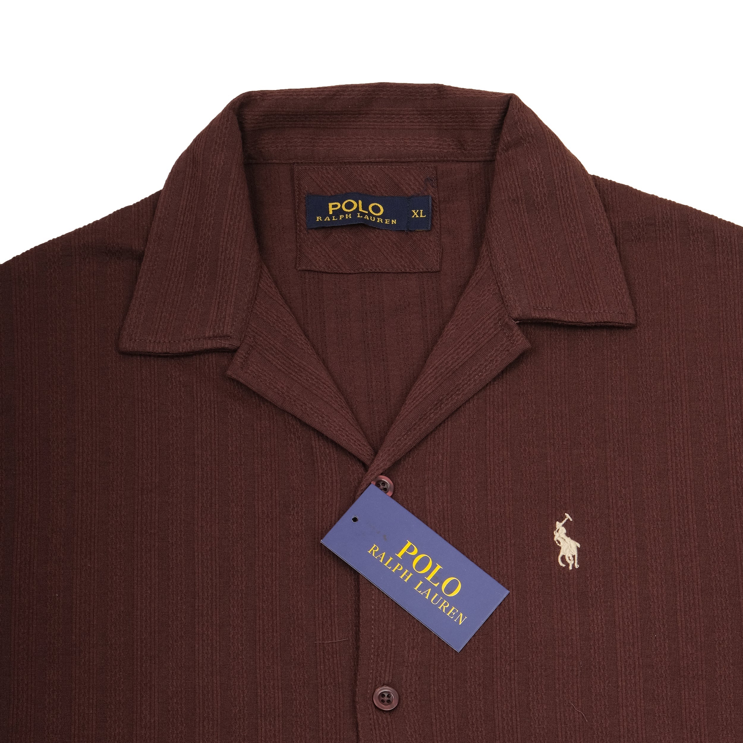 POLO Rustic Mahogany Slim Fit Short Sleeve Button-Up Shirt