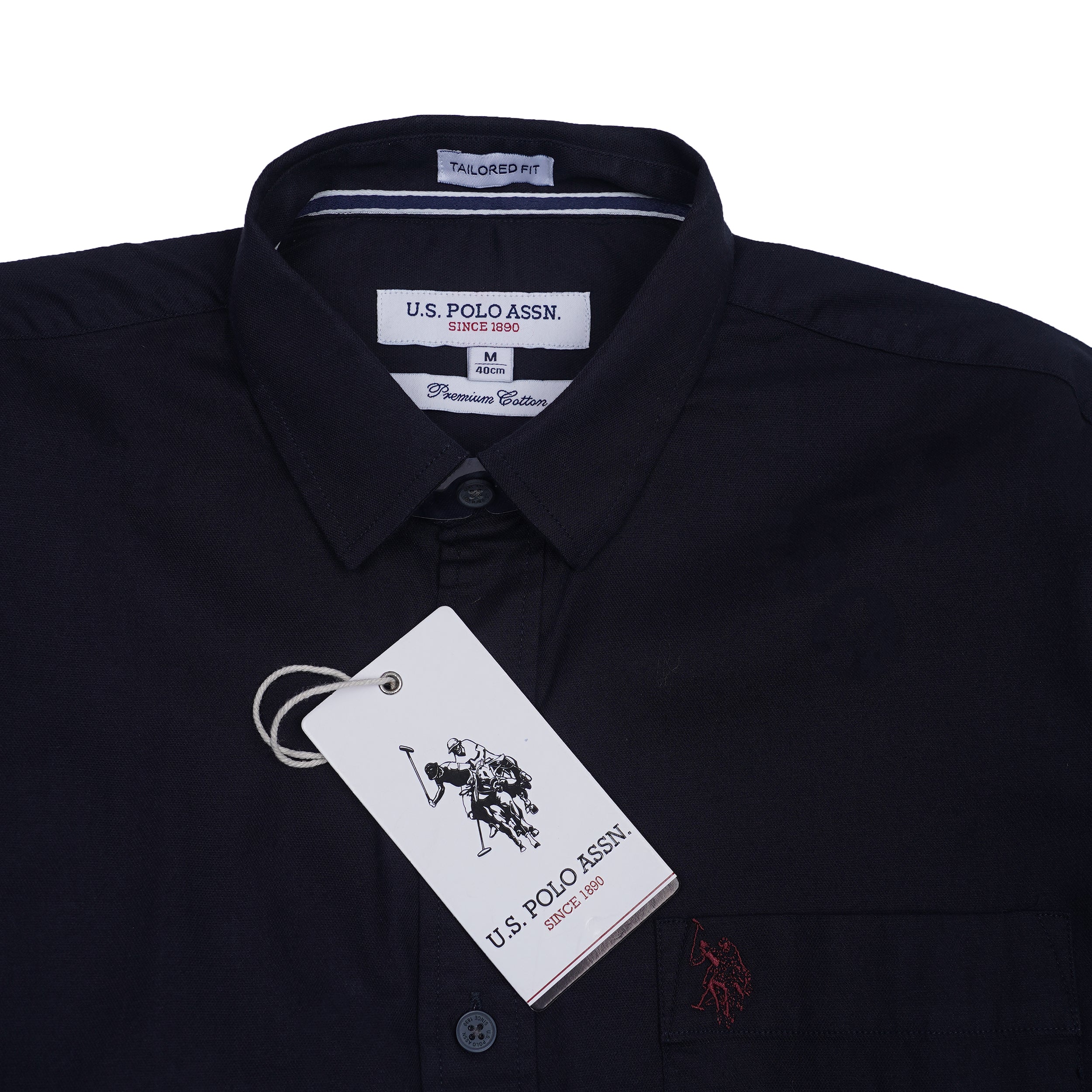 U.S. POLO ASSN. Prismatic Lapis Aurora Tailored Fit Long Sleeve Shirt