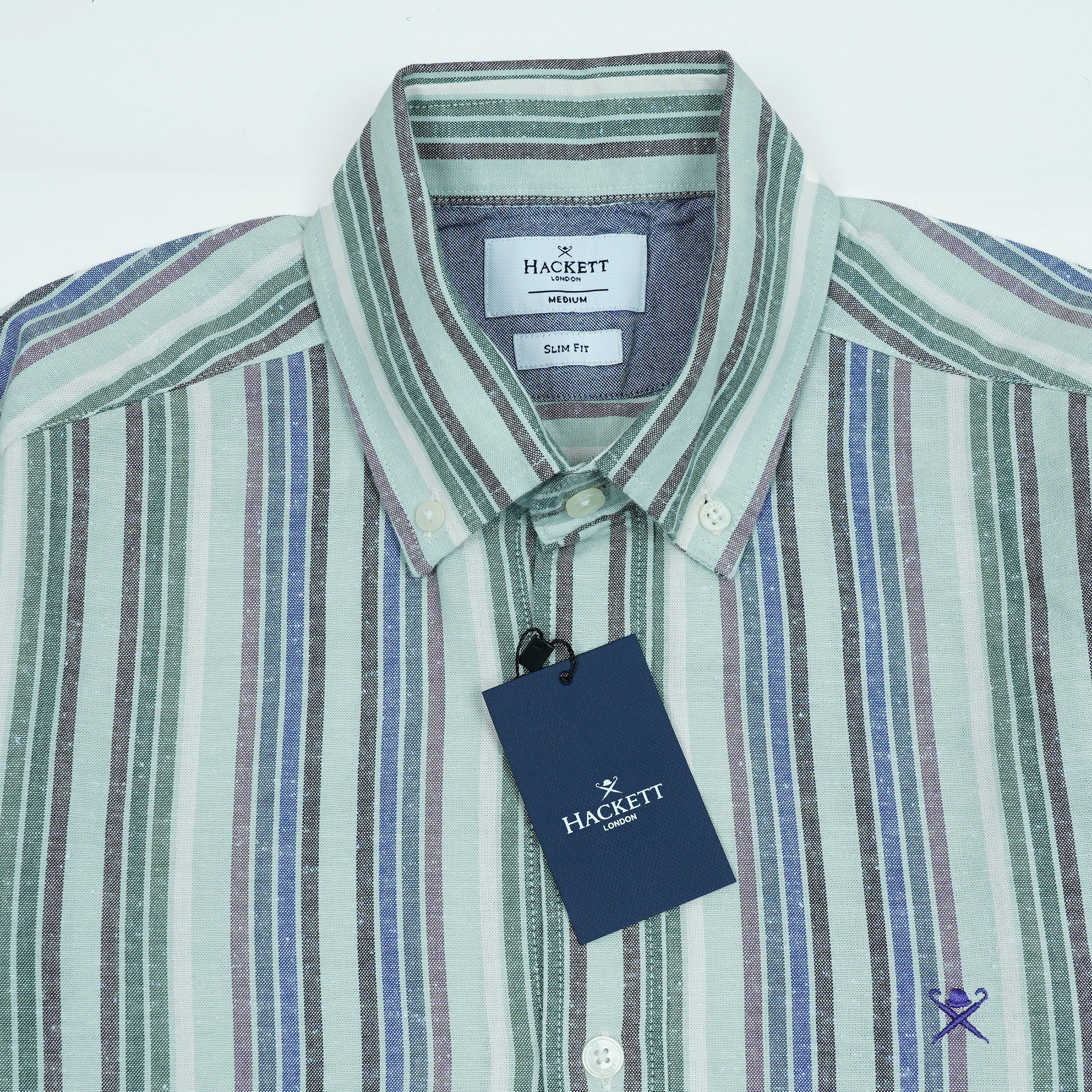 HACKETT Ocean Breeze Tailored Fit Long Sleeve Button-Up Shirt