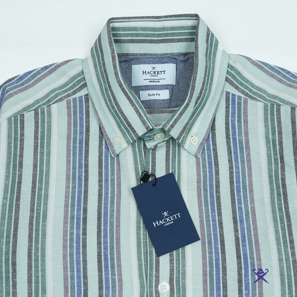 HACKETT Ocean Breeze Tailored Fit Long Sleeve Button-Up Shirt