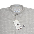 U.S. POLO ASSN. Tranquil Sage Tailored Fit Short Sleeve Textured Shirt