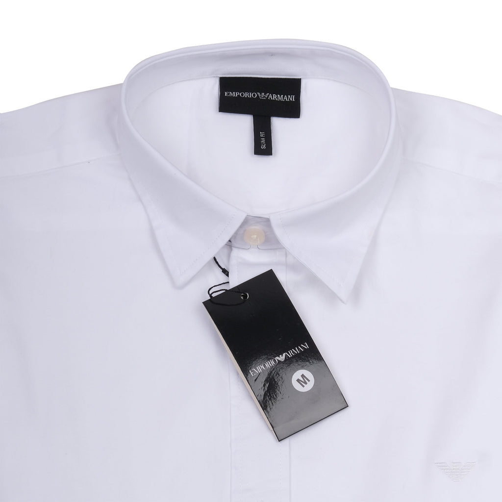 EMPORIO ARMANI Ethereal Pearl Classic Fit Long Sleeve Button-Up Shirt