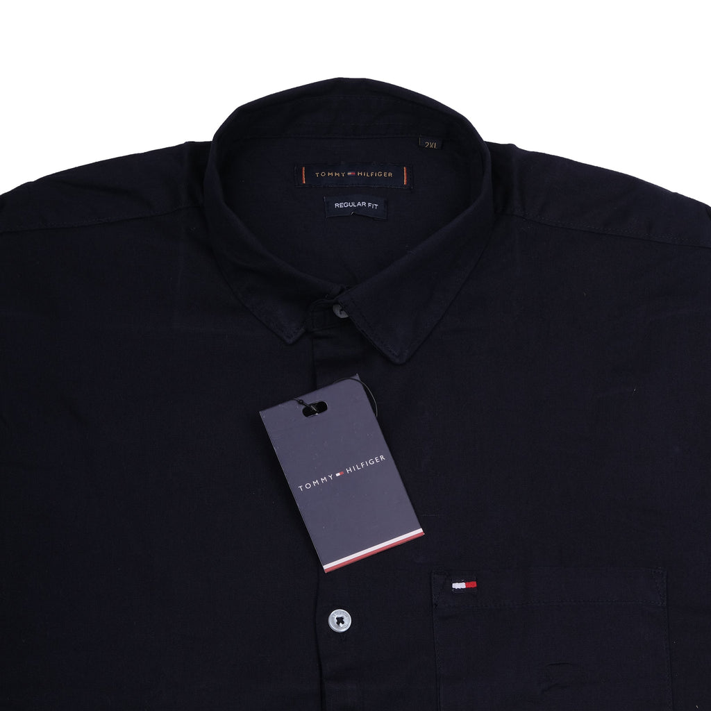TOMMY HILFIGER Midnight Navy Classic Fit Long Sleeve Button-Up Shirt