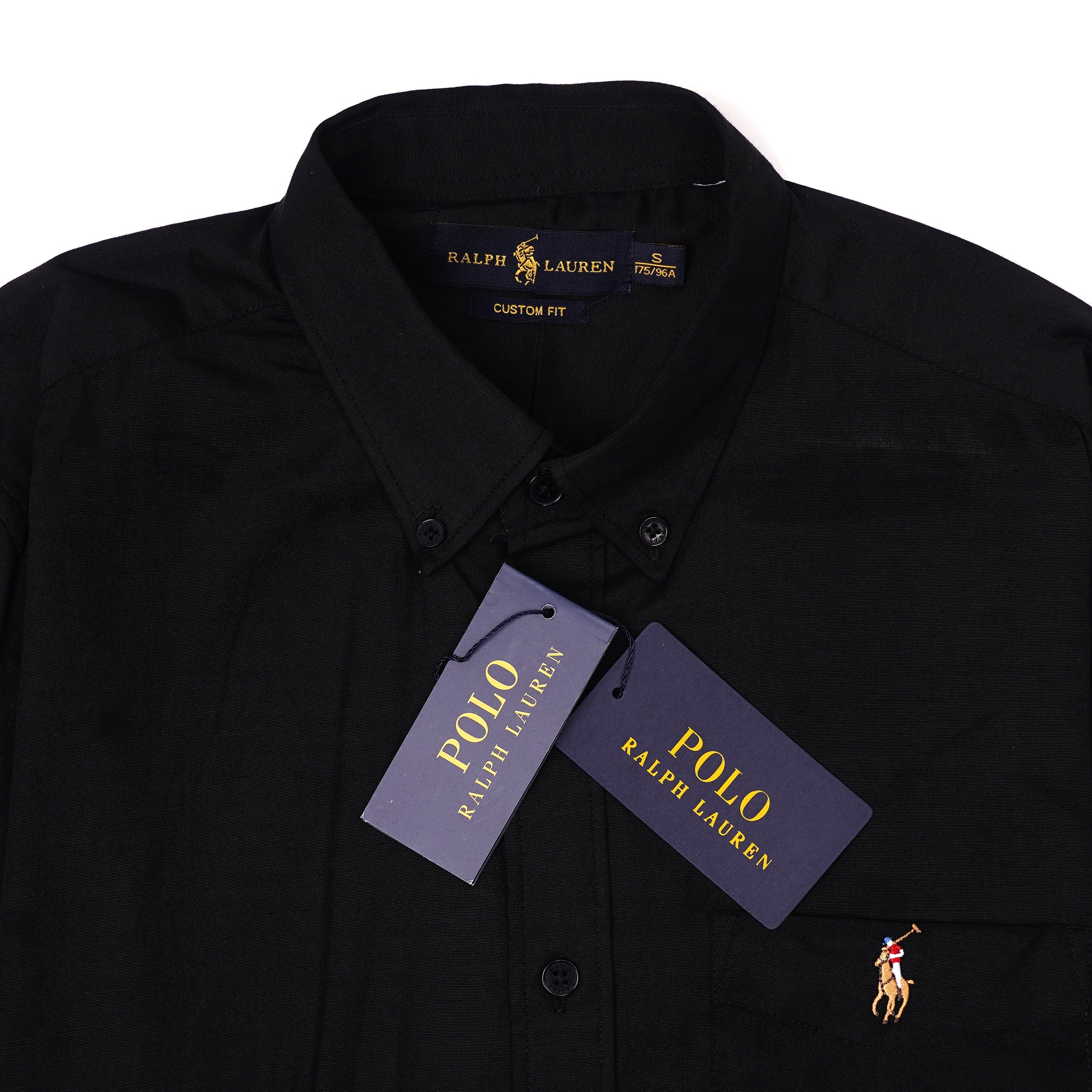 POLO RALPH LAUREN Opulent Charcoal Luxe Custom Fit Long Sleeve Shirt