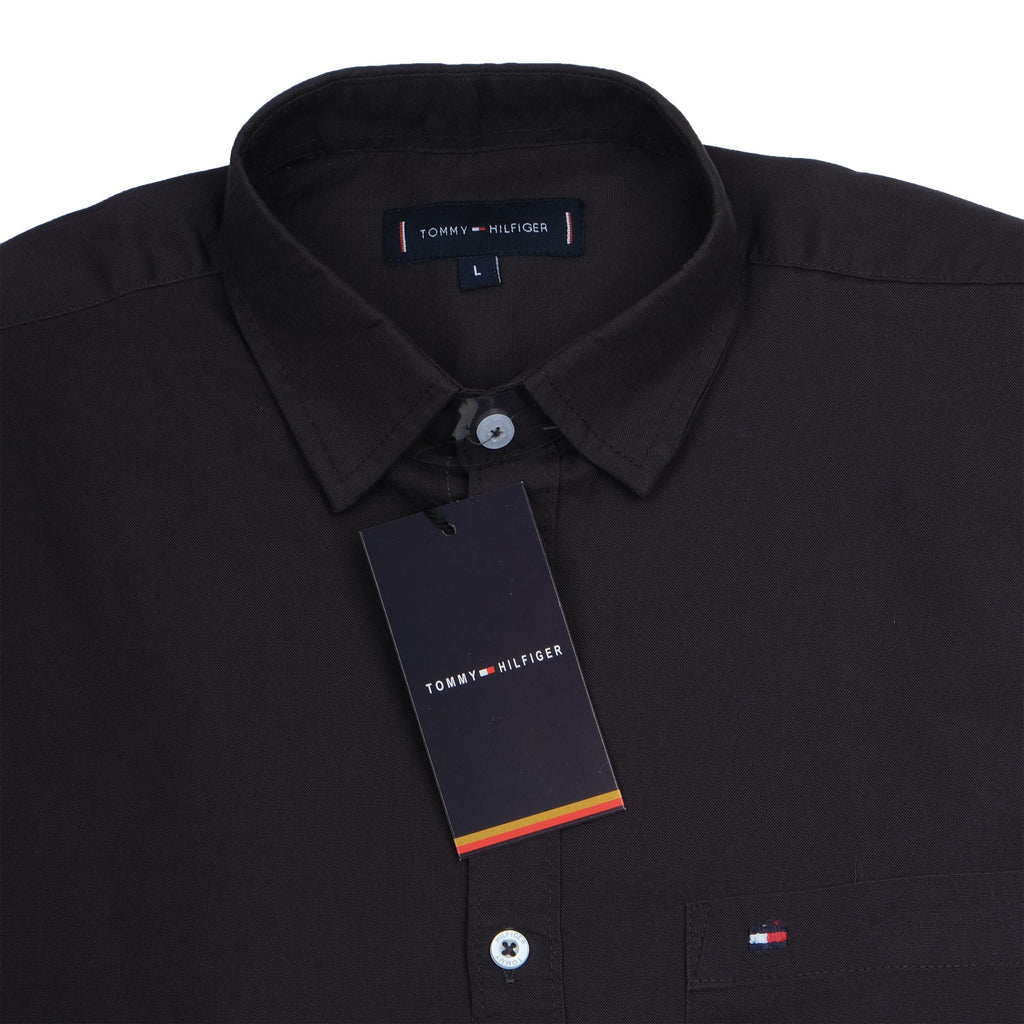 TOMMY HILFIGER Midnight Onyx Classic Fit Long Sleeve Button-Up Shirt