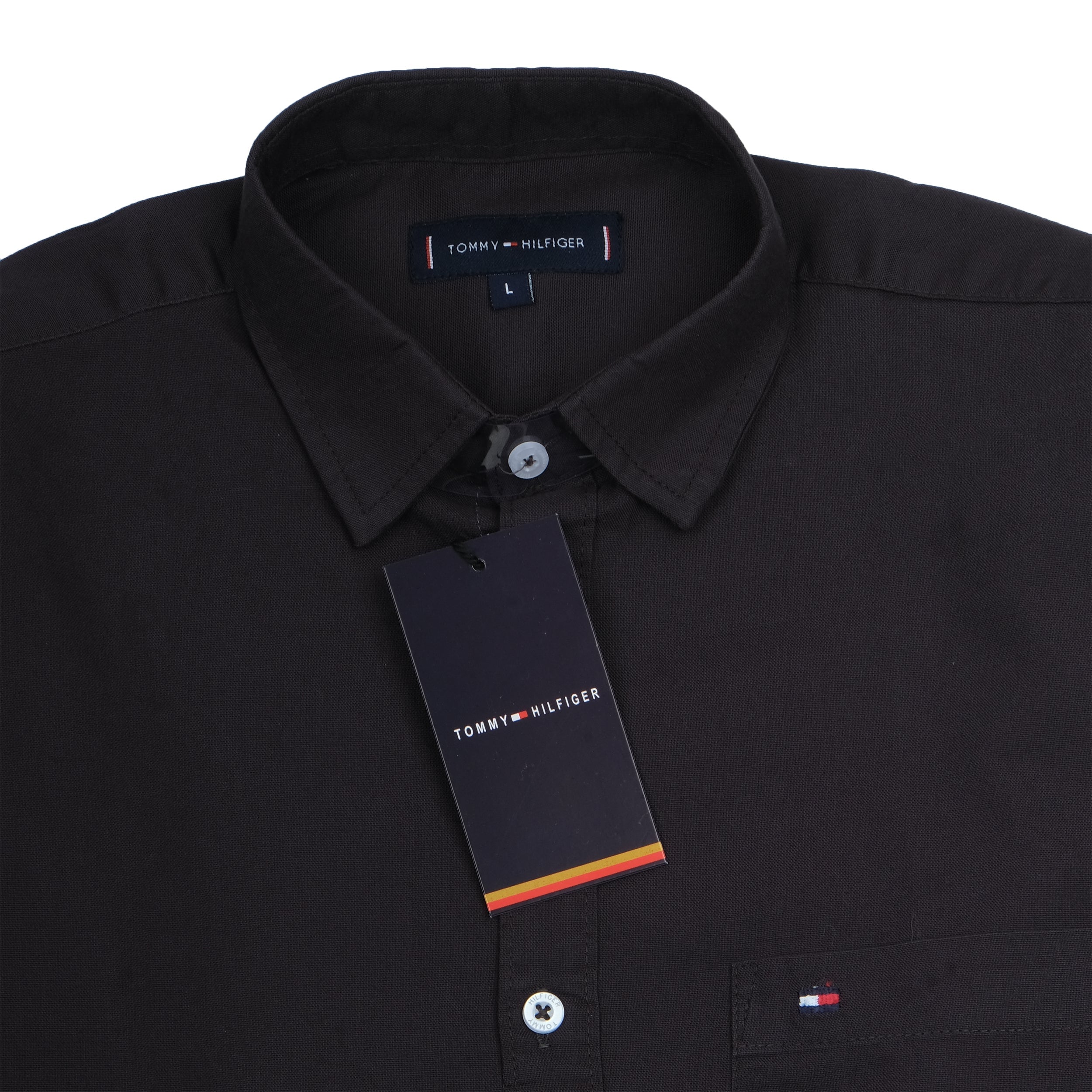 TOMMY HILFIGER Midnight Onyx Classic Fit Long Sleeve Button-Up Shirt