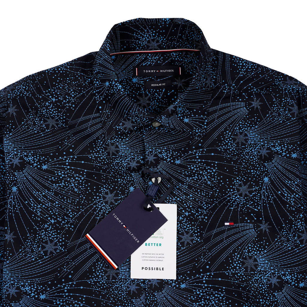 TOMMY HILFIGER Quasar Indigo Slim Fit Long Sleeve Shirt