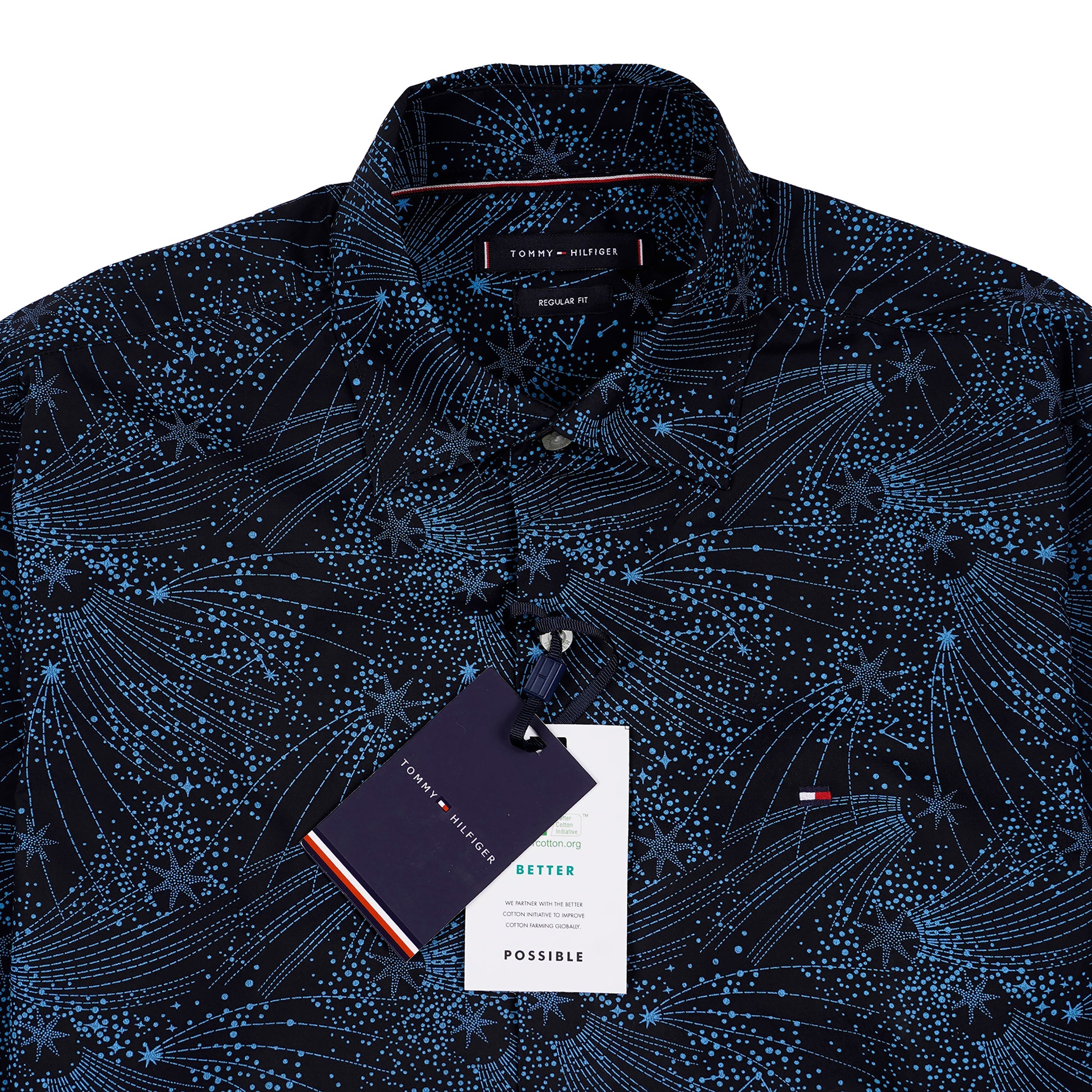 TOMMY HILFIGER Quasar Indigo Slim Fit Long Sleeve Shirt