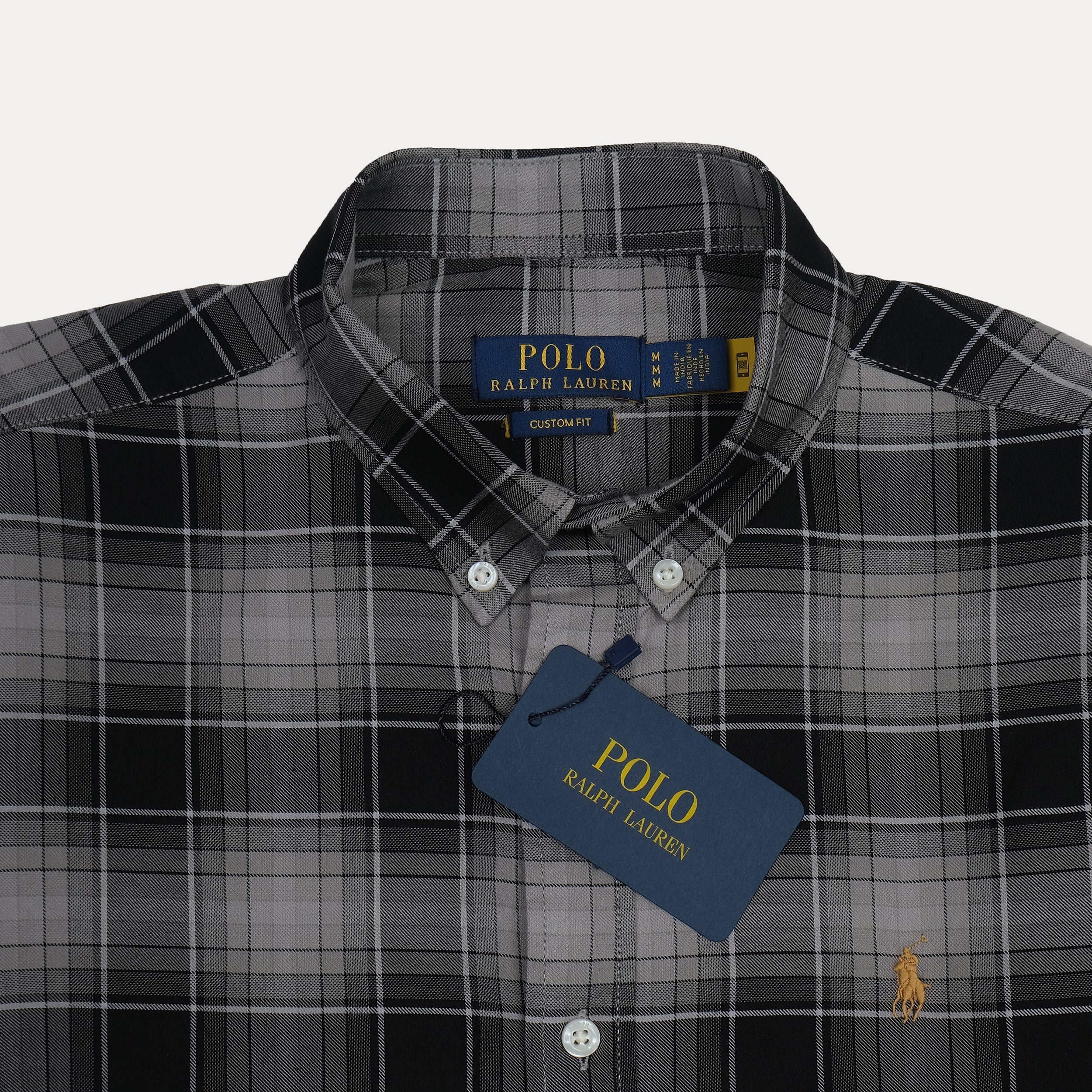 POLO RALPH LAUREN Shadowed Slate Tailored Fit Long Sleeve Flannel Shirt