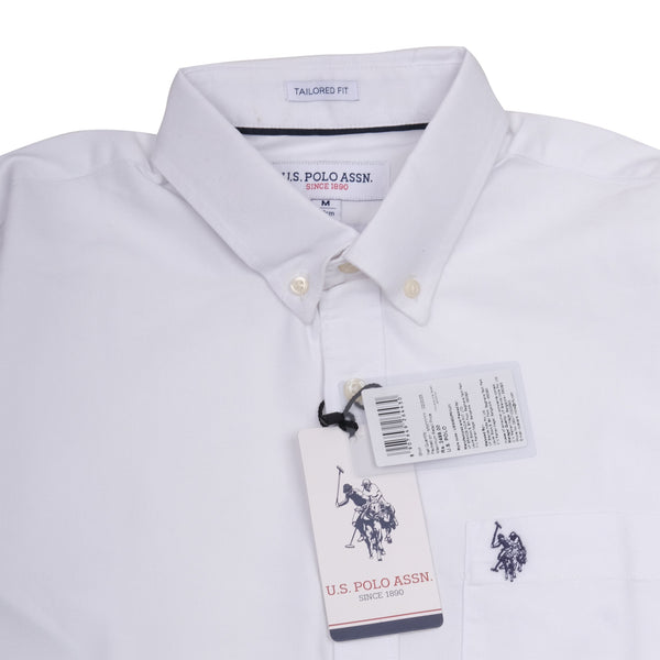 U.S. POLO ASSN. Luminous Ivory Tailored Fit Long Sleeve Button-Down Shirt