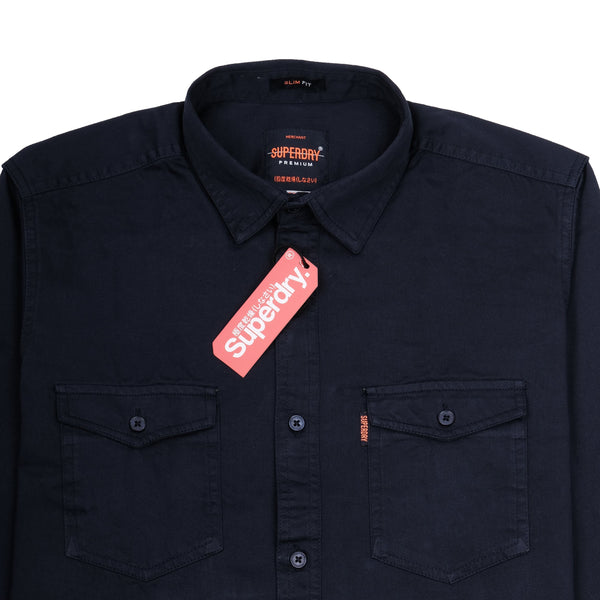 SUPERDRY Midnight Navy Classic Utility Long Sleeve Shirt
