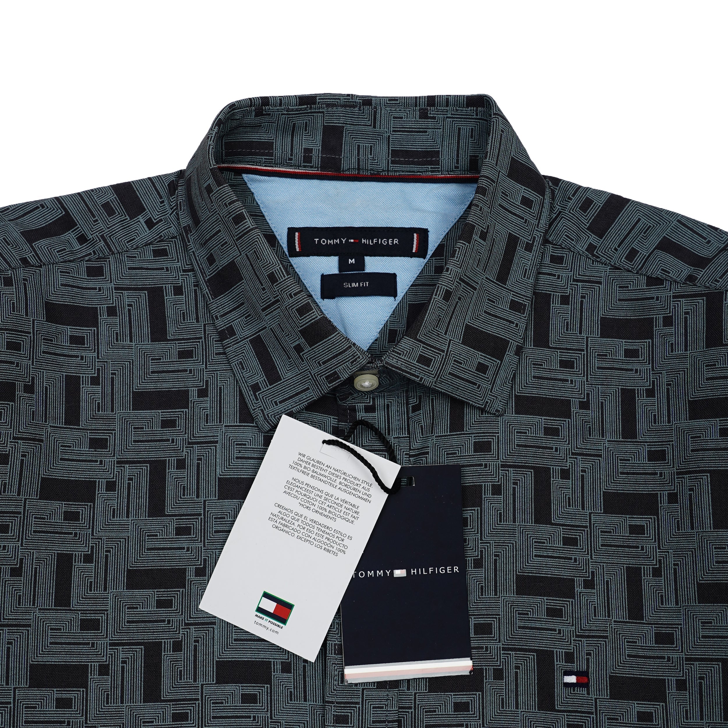 TOMMY HILFIGER Opulent Slate Tailored Fit Long Sleeve Button-Down Shirt