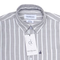 CALVIN KLEIN Silver Mist Slim Fit Long Sleeve Button-Up Shirt