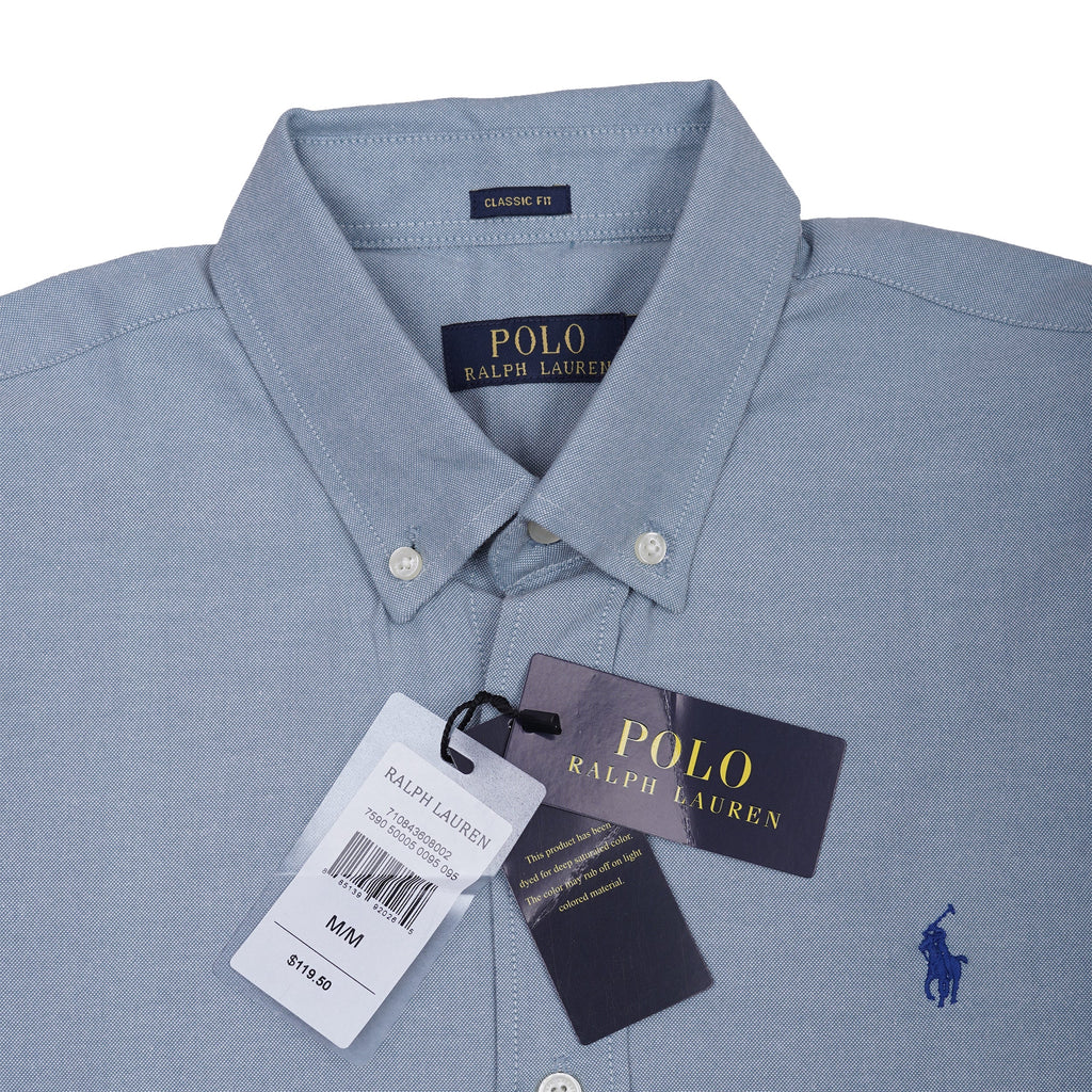 POLO RALPH LAUREN Celestial Aqua Classic Fit Long Sleeve Oxford Shirt