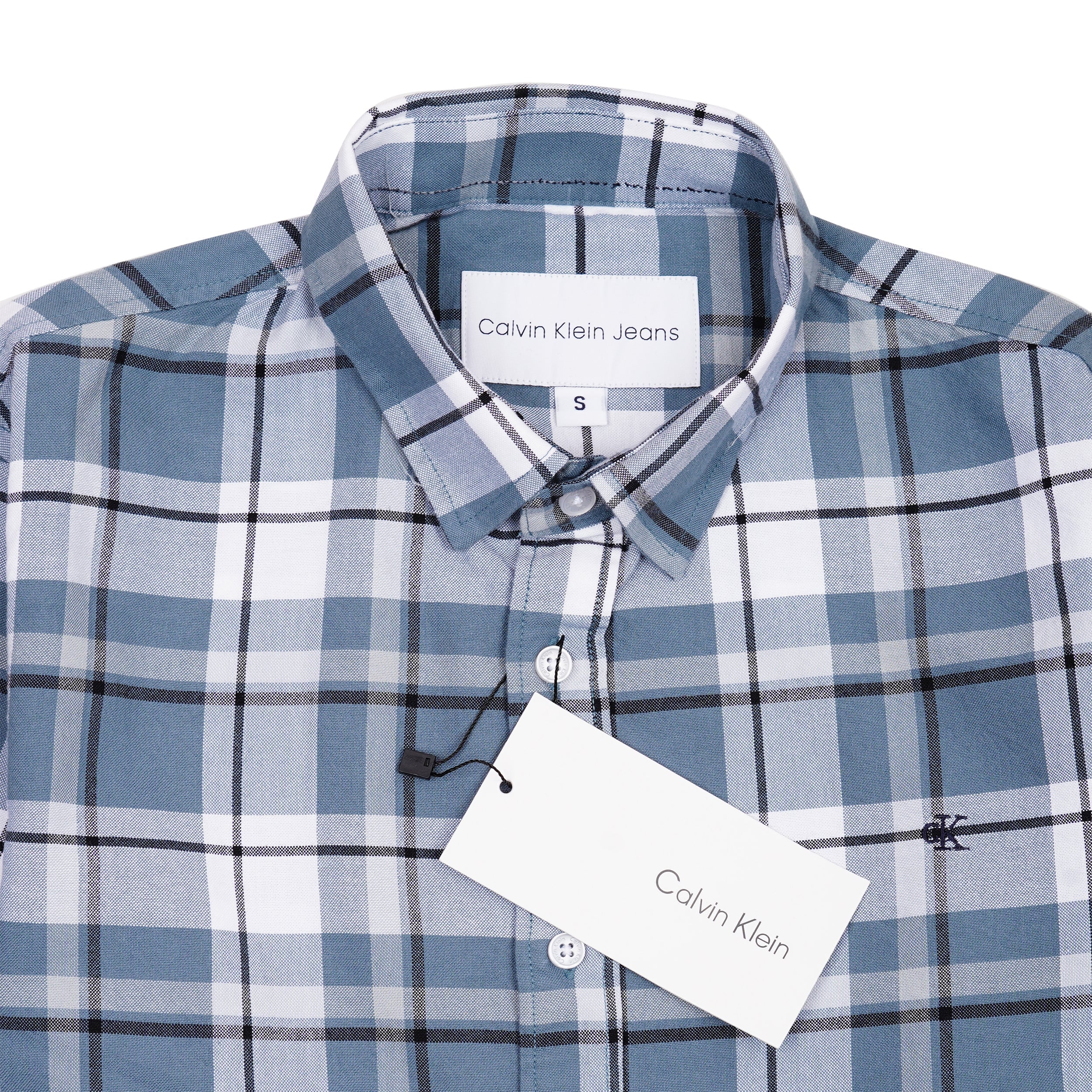 CALVIN KLEIN JEANS Oceanic Slate Classic Fit Long Sleeve Button-Up Shirt