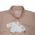 LACOSTE Astral Sand Relaxed Fit Short Sleeve Button-Down Shirt