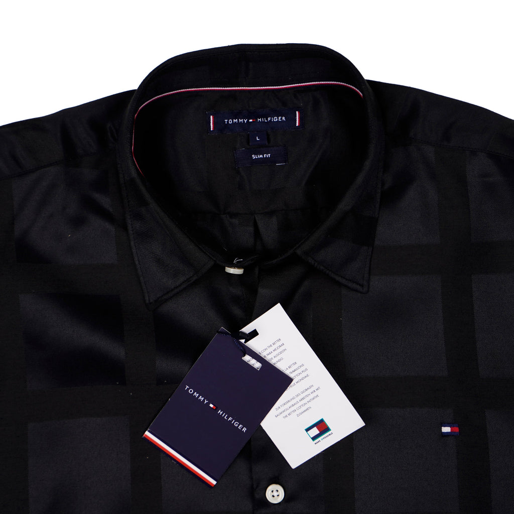 TOMMY HILFIGER Aurelian Ember Tailored Fit Long Sleeve Silk Shirt