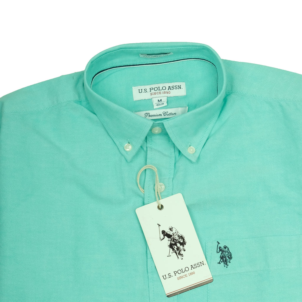 U.S. POLO ASSN. Serene Aqua Tailored Fit Long Sleeve Button-Down Shirt
