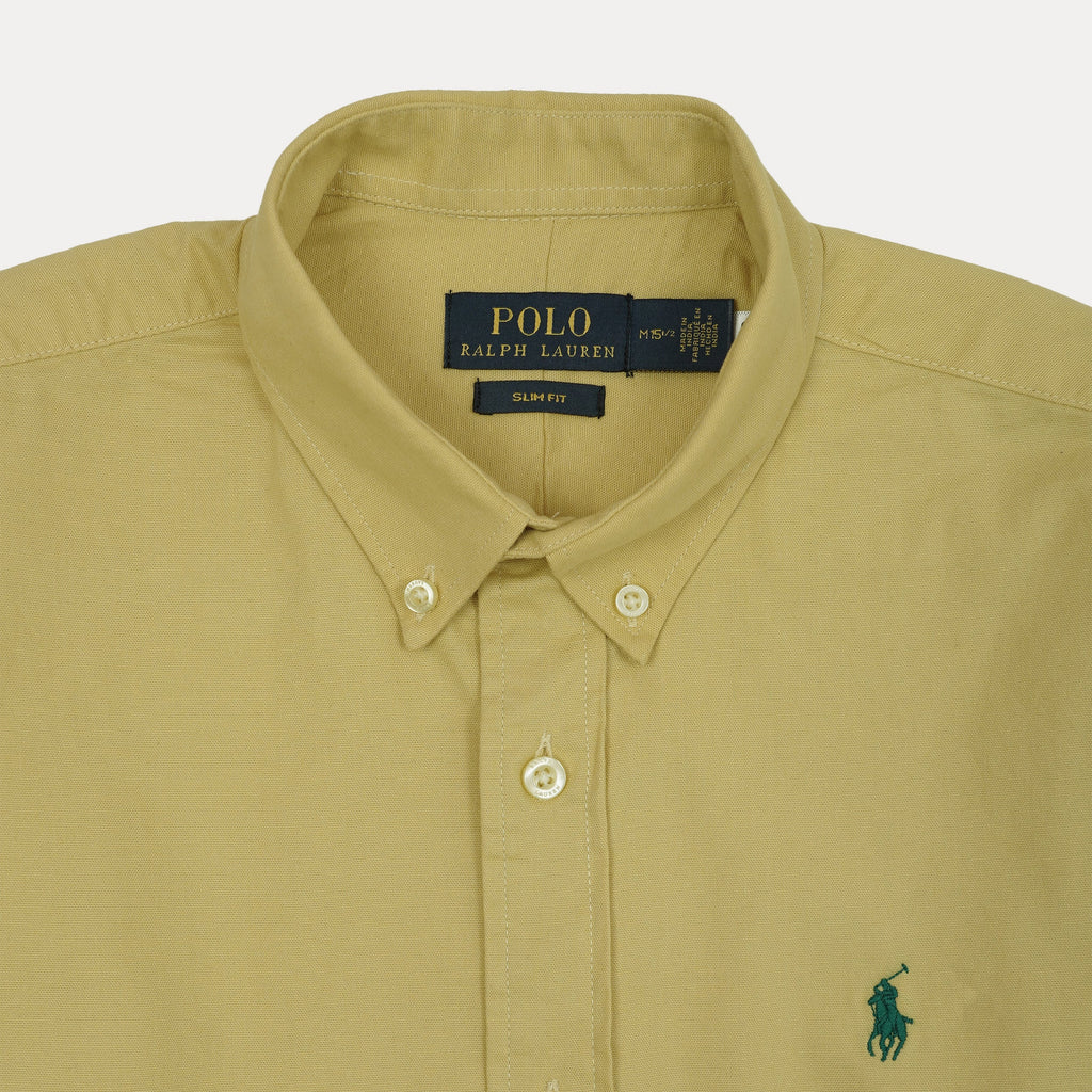 POLO RALPH LAUREN Luminous Olive Slim Fit Long Sleeve Button-Down Shirt