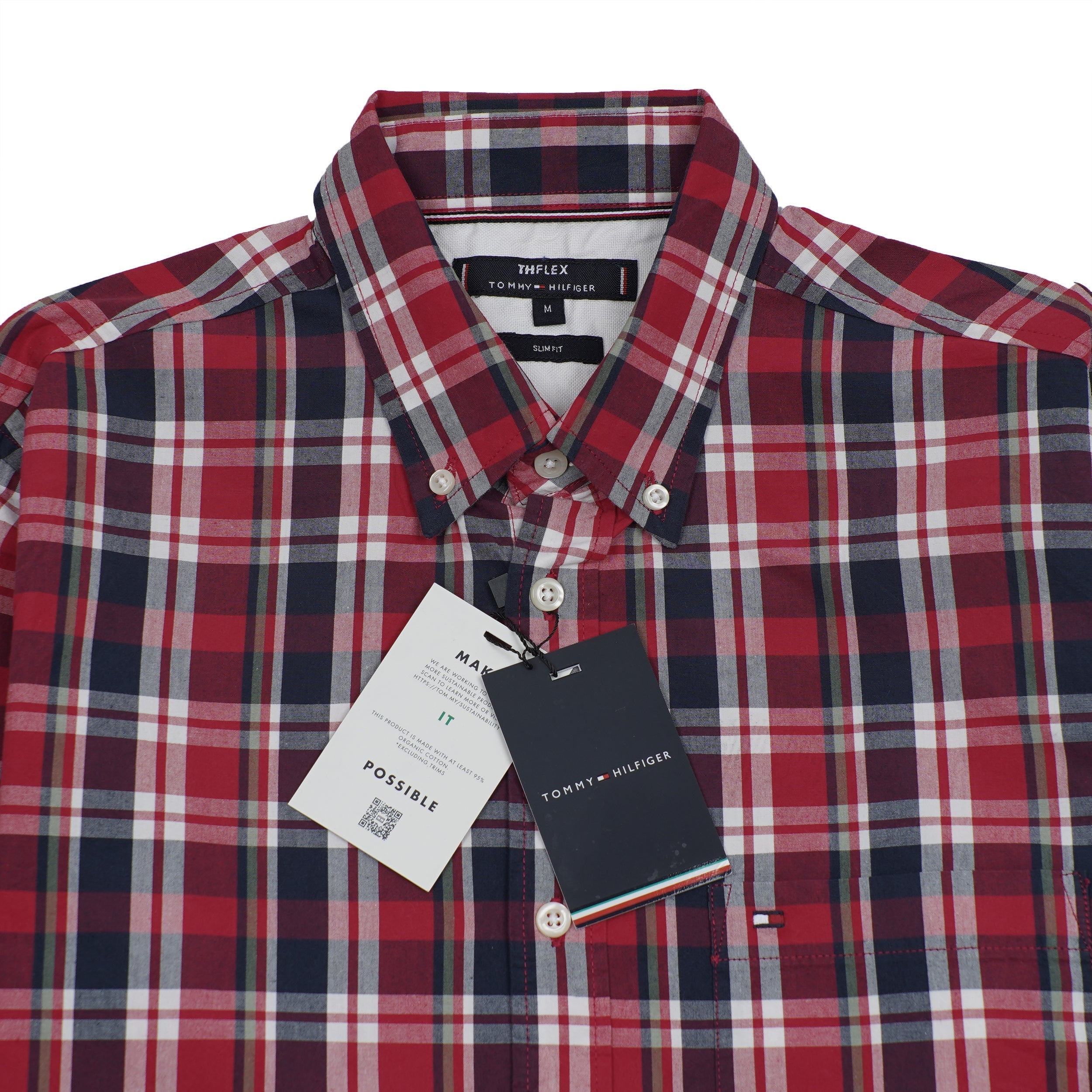 TOMMY HILFIGER Ember Rose Tailored Fit Long Sleeve Check Shirt