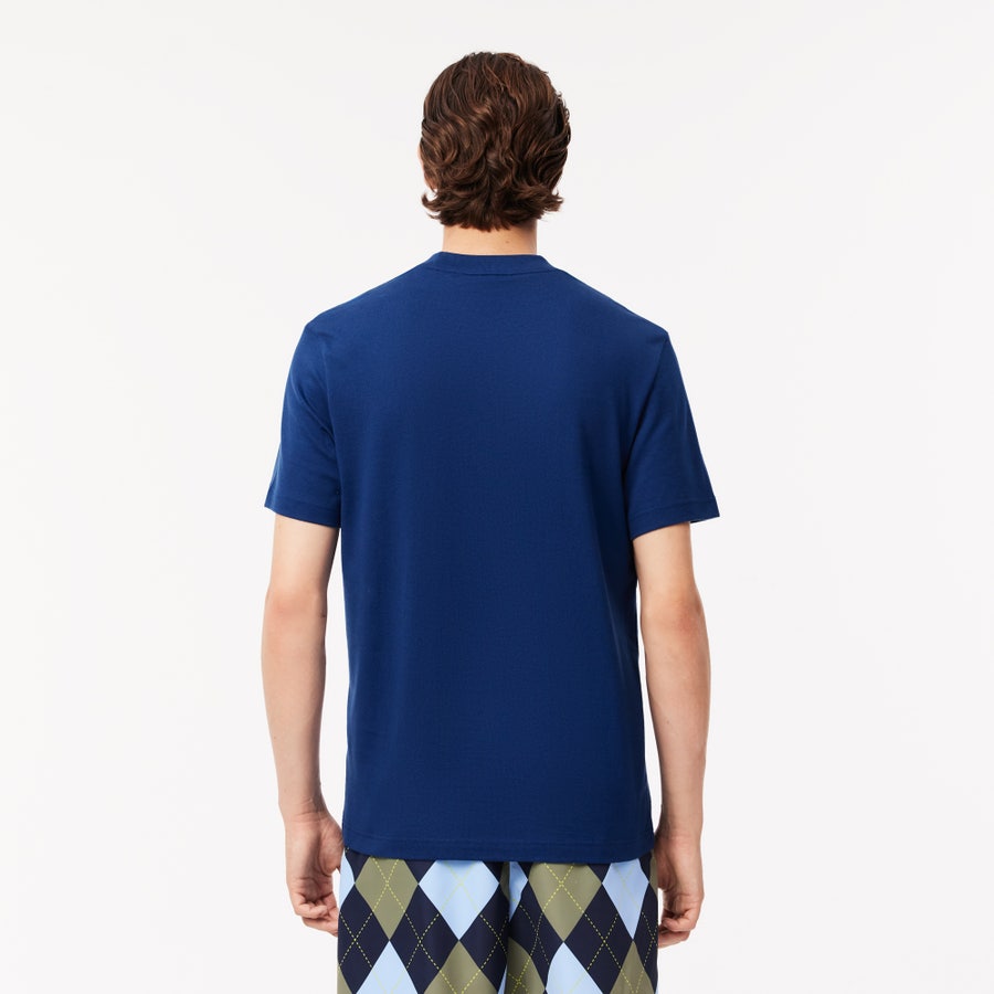 LACOSTE Deep Ocean Slim Fit Short Sleeve Graphic Tee