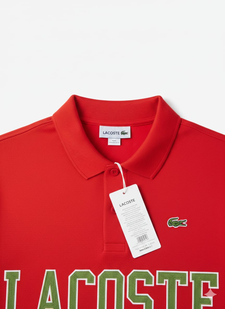 Lacoste Paris Logo Polo Shirt in Red