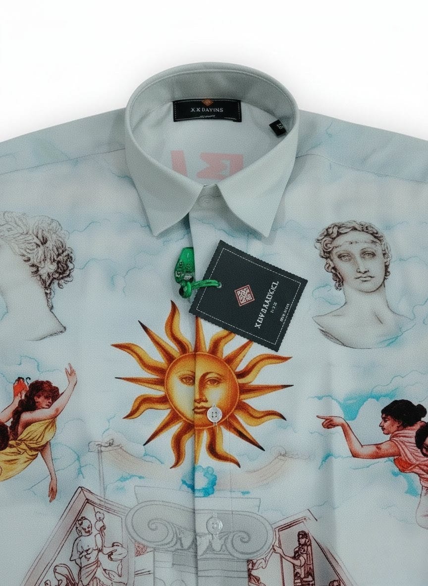 Casablanca  Artistry Renaissance Print Button-Up Shirt