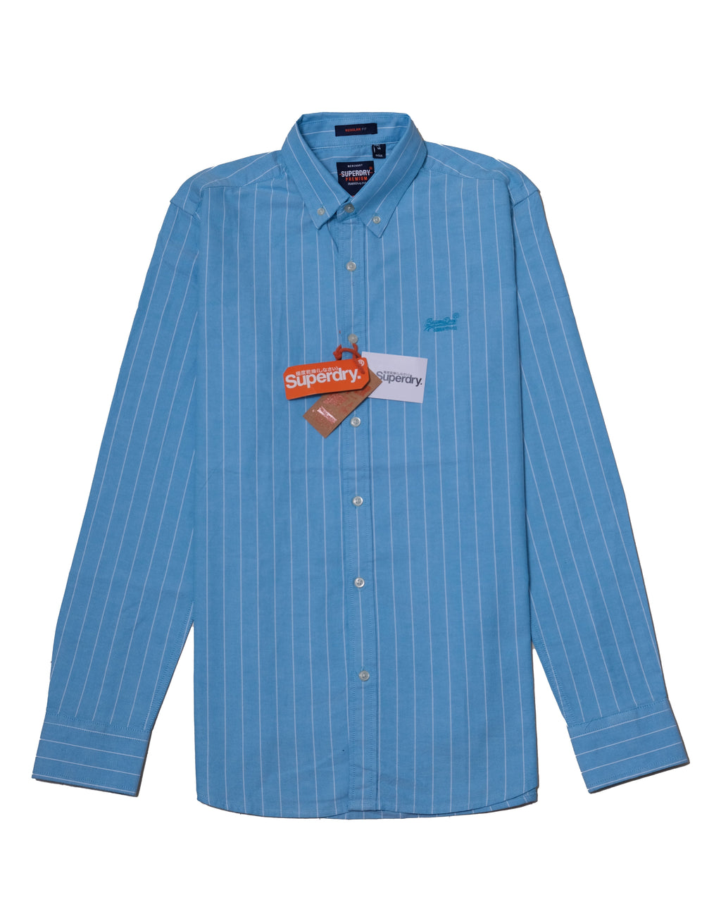 SUPERDRY Azure Wave Classic Fit Long Sleeve Oxford Shirt
