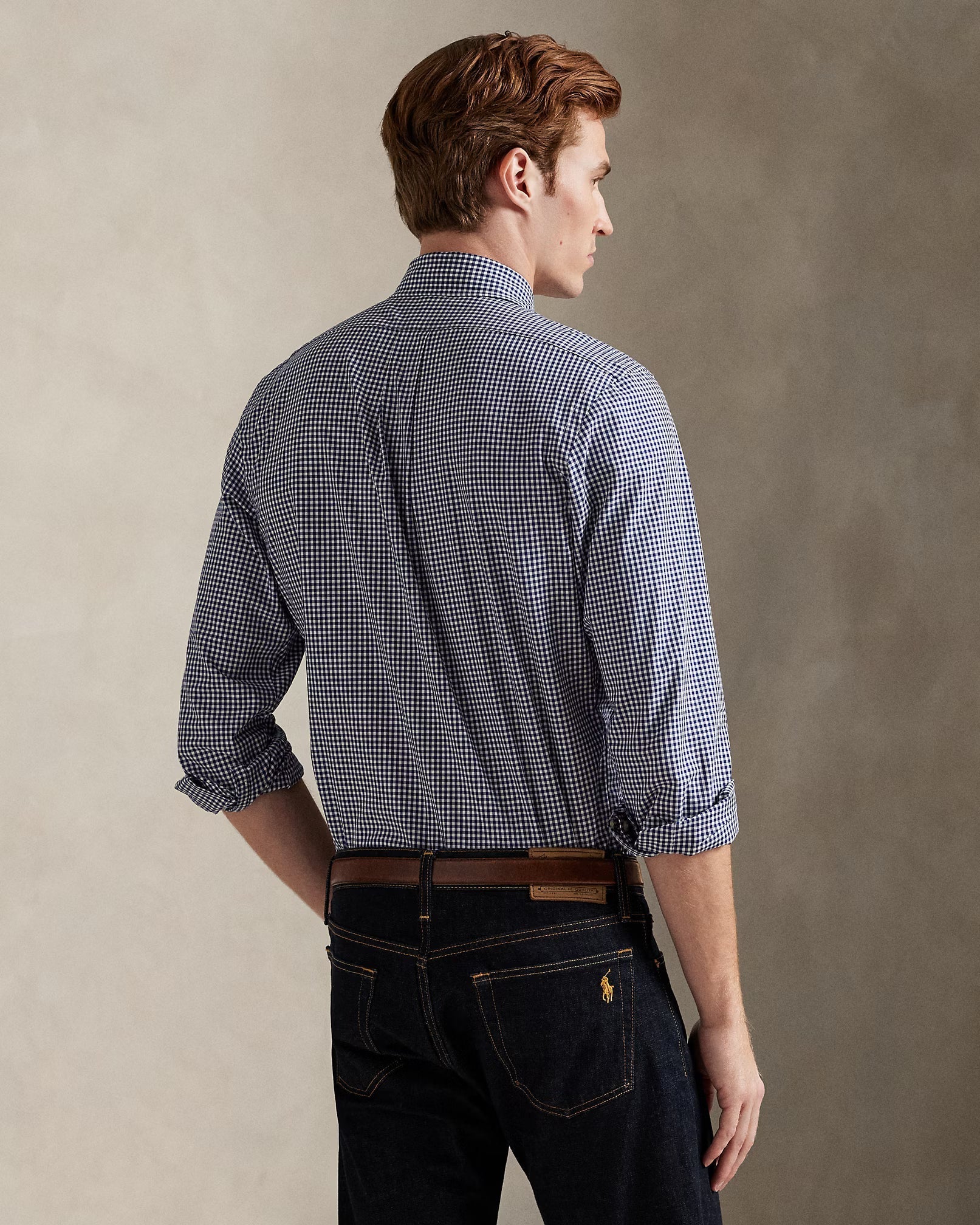 POLO RALPH LAUREN Oceanic Teal Classic Fit Long Sleeve Gingham Shirt