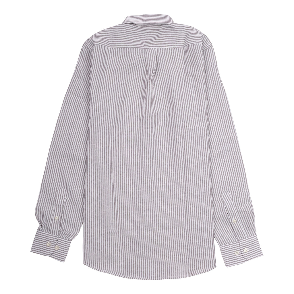POLO RALPH LAUREN Whispering Fog Classic Fit Long Sleeve Striped Button-Down Shirt